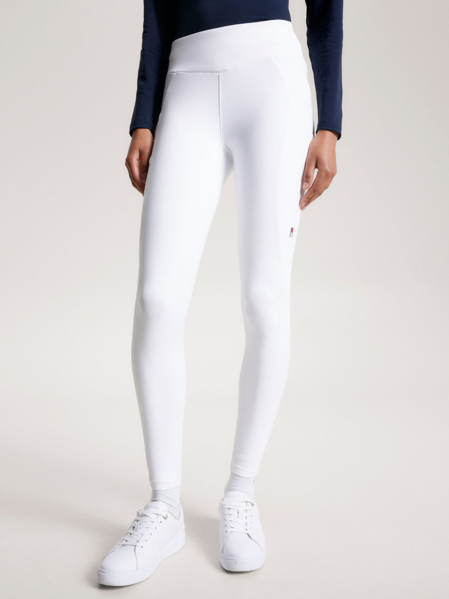Winter White Charlotte Microfleece Competition Leggings - LuxeEquine