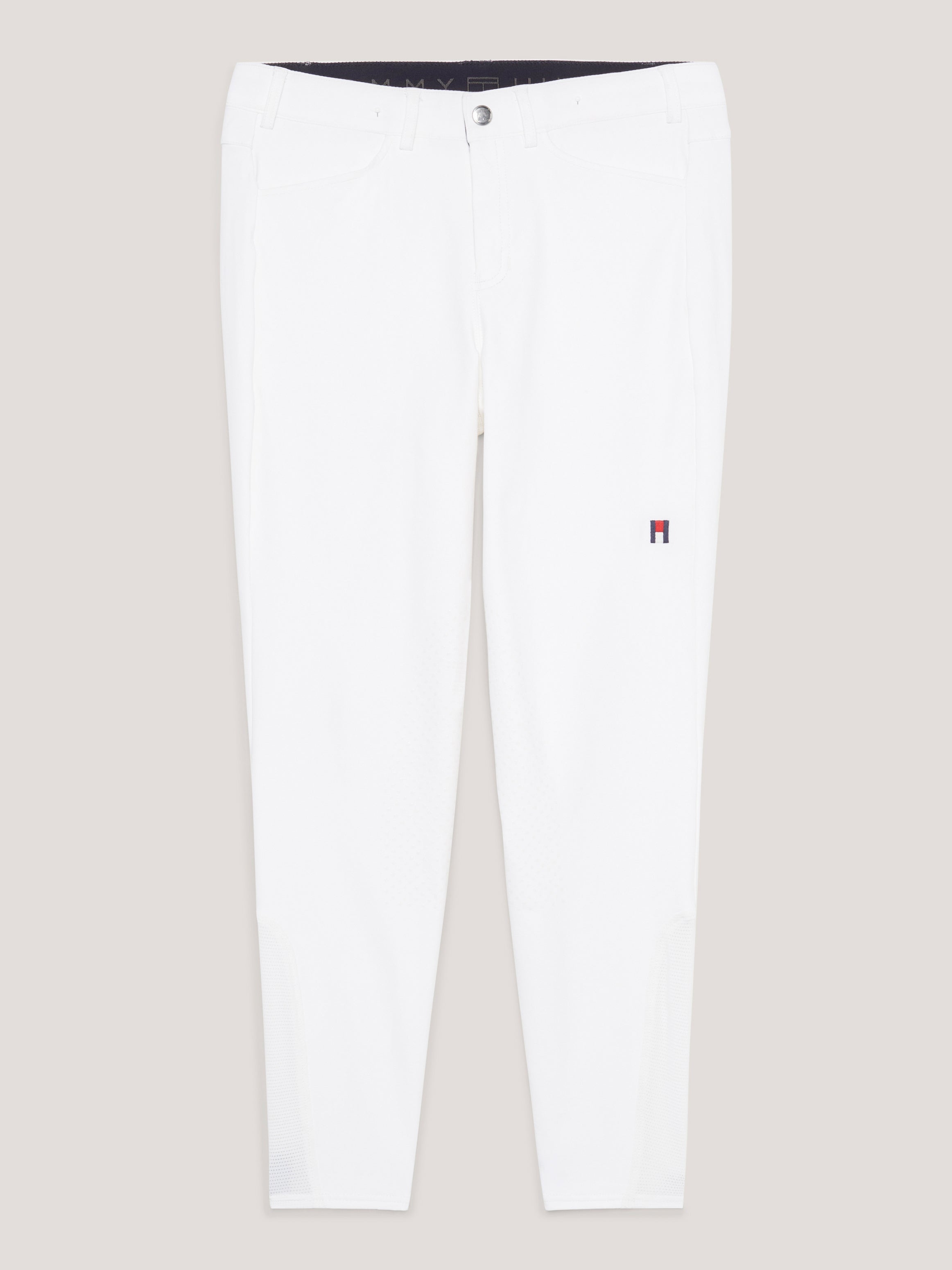 Pro Ganzjahres Kniebesatz Reithose THE OPTIC WHITE