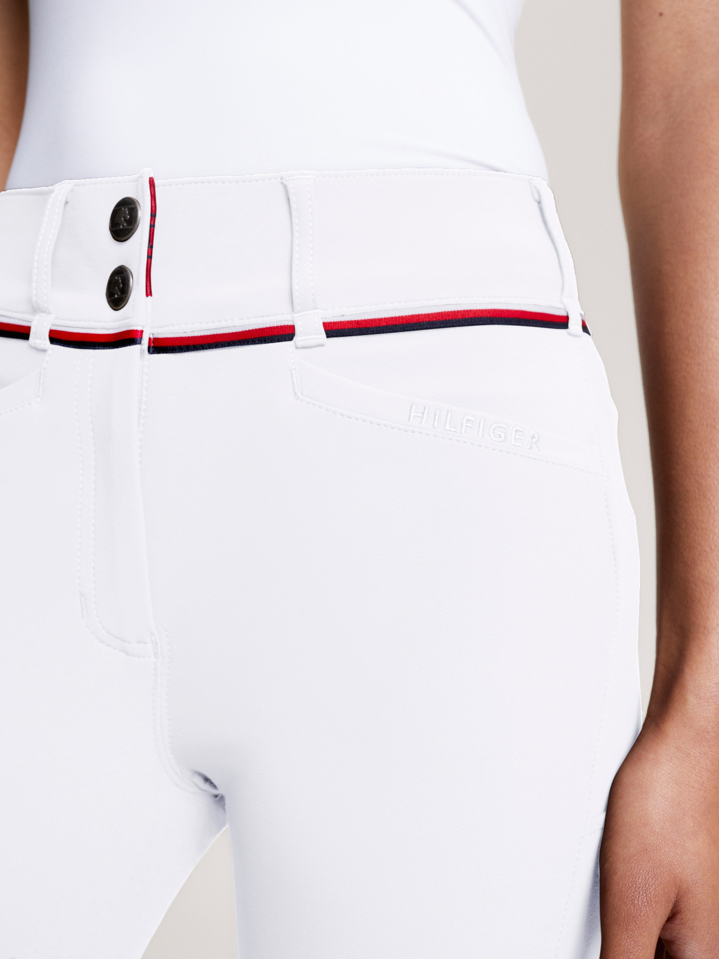 Geneva Ganzjahres Kniebesatz Reithose THE OPTIC WHITE
