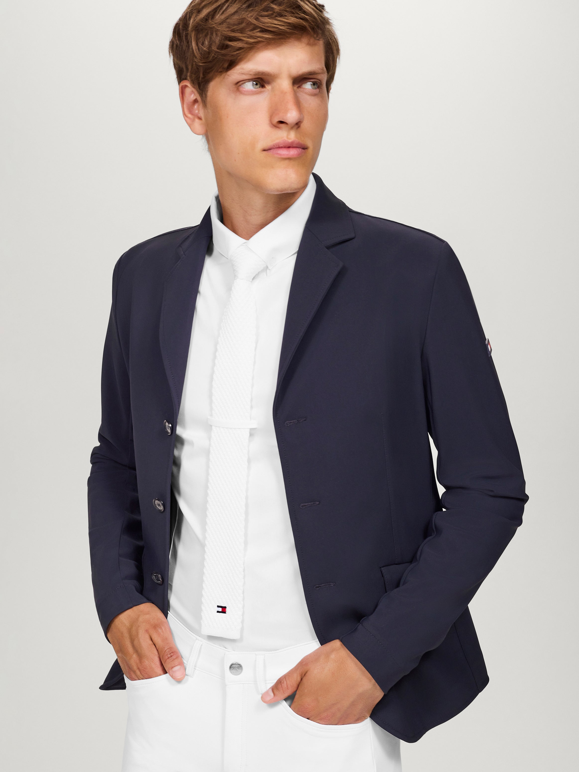 Cravate en tricot Adam avec fermeture éclair OPTIC WHITE