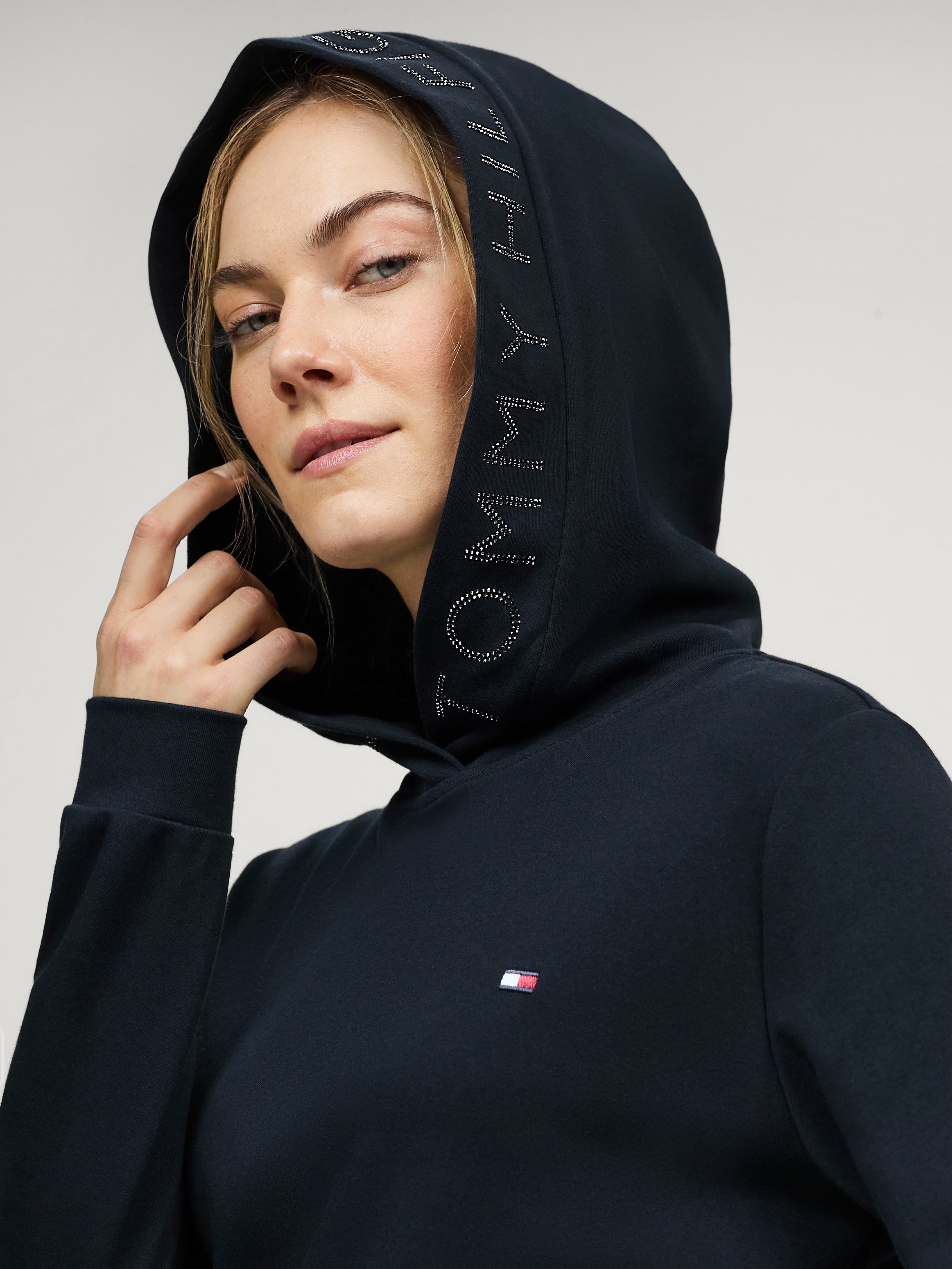 Laurens Rhinestone Hoodie DESERT SKY