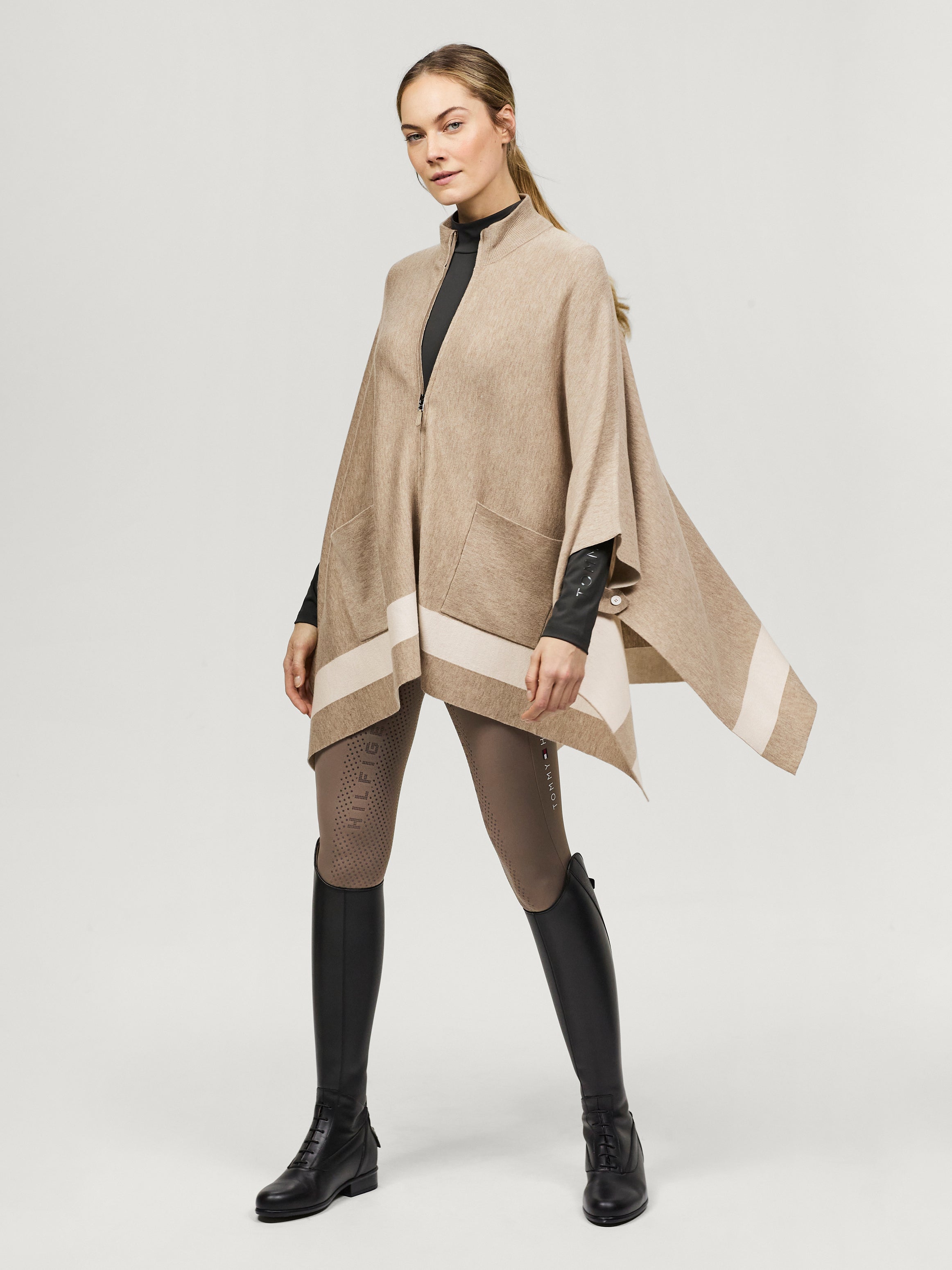 Greenwood Knit Cape TAUPE