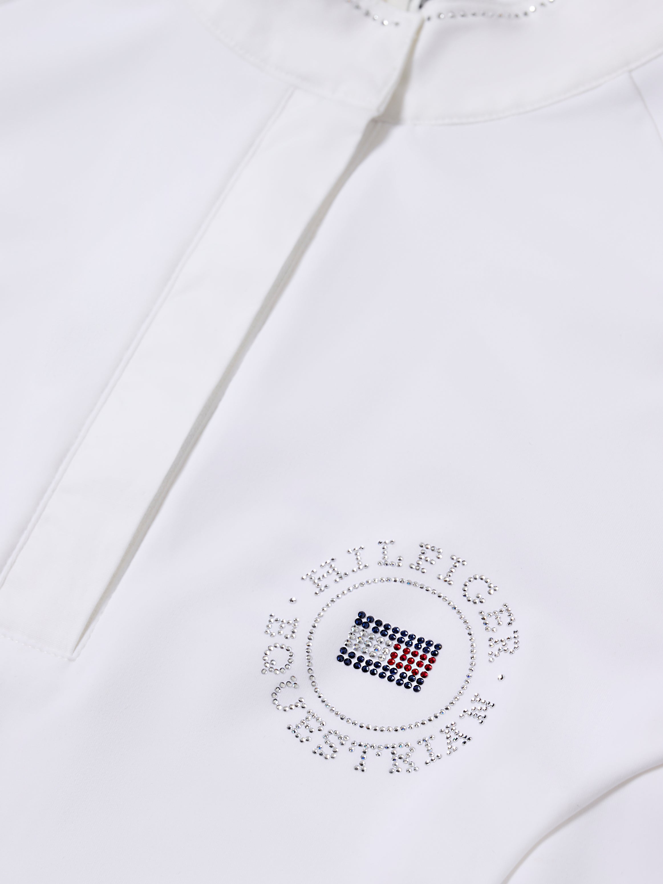 Chemise de competition avec strass Taylor OPTIC WHITE