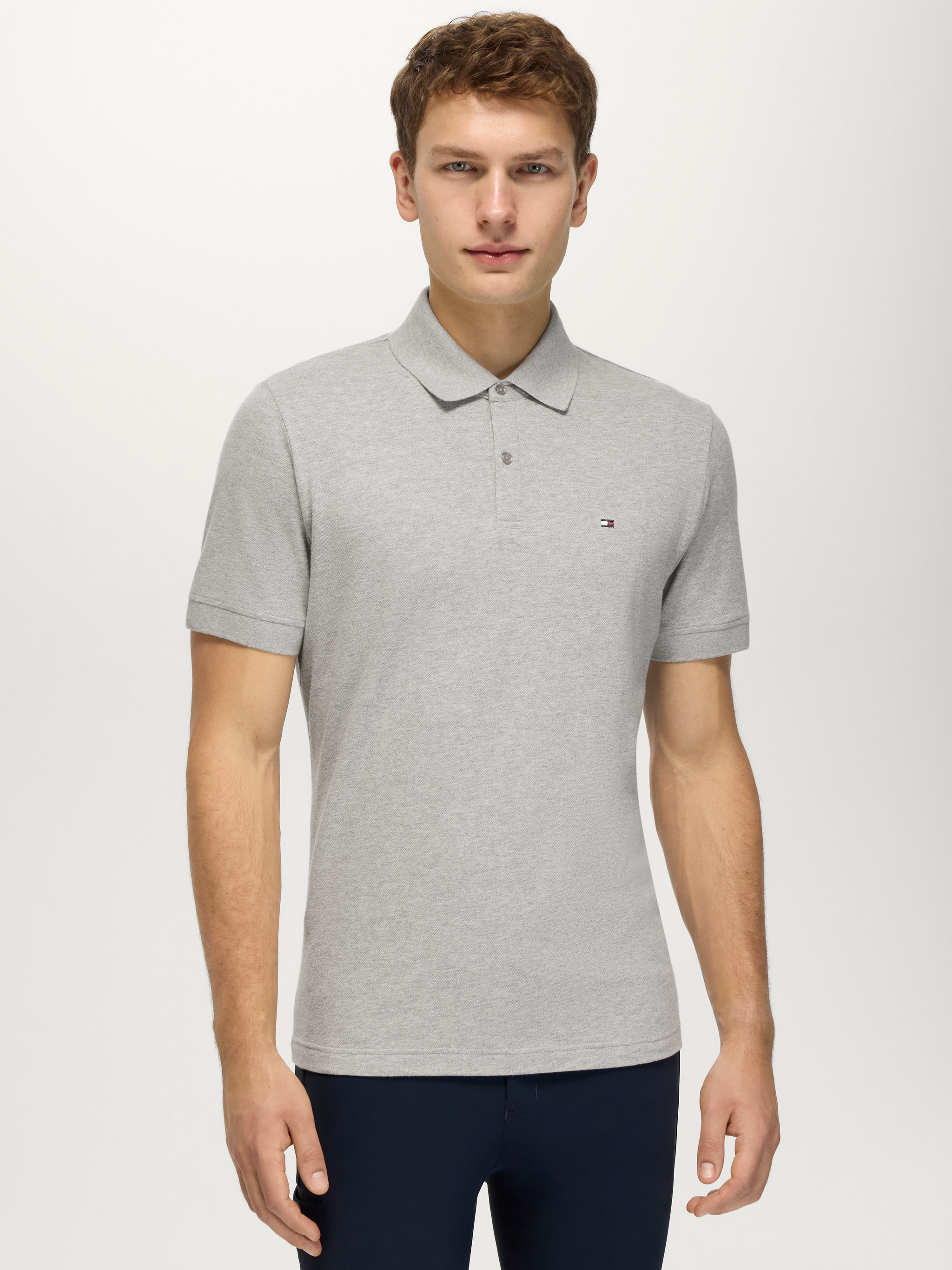 ultimus Offset Button Polo Shirt グレー 半袖 TH Equestrian Men's Polo GREY MELANGE