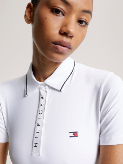 Harlem Short Sleeve Logo Polo Shirt TH OPTIC WHITE