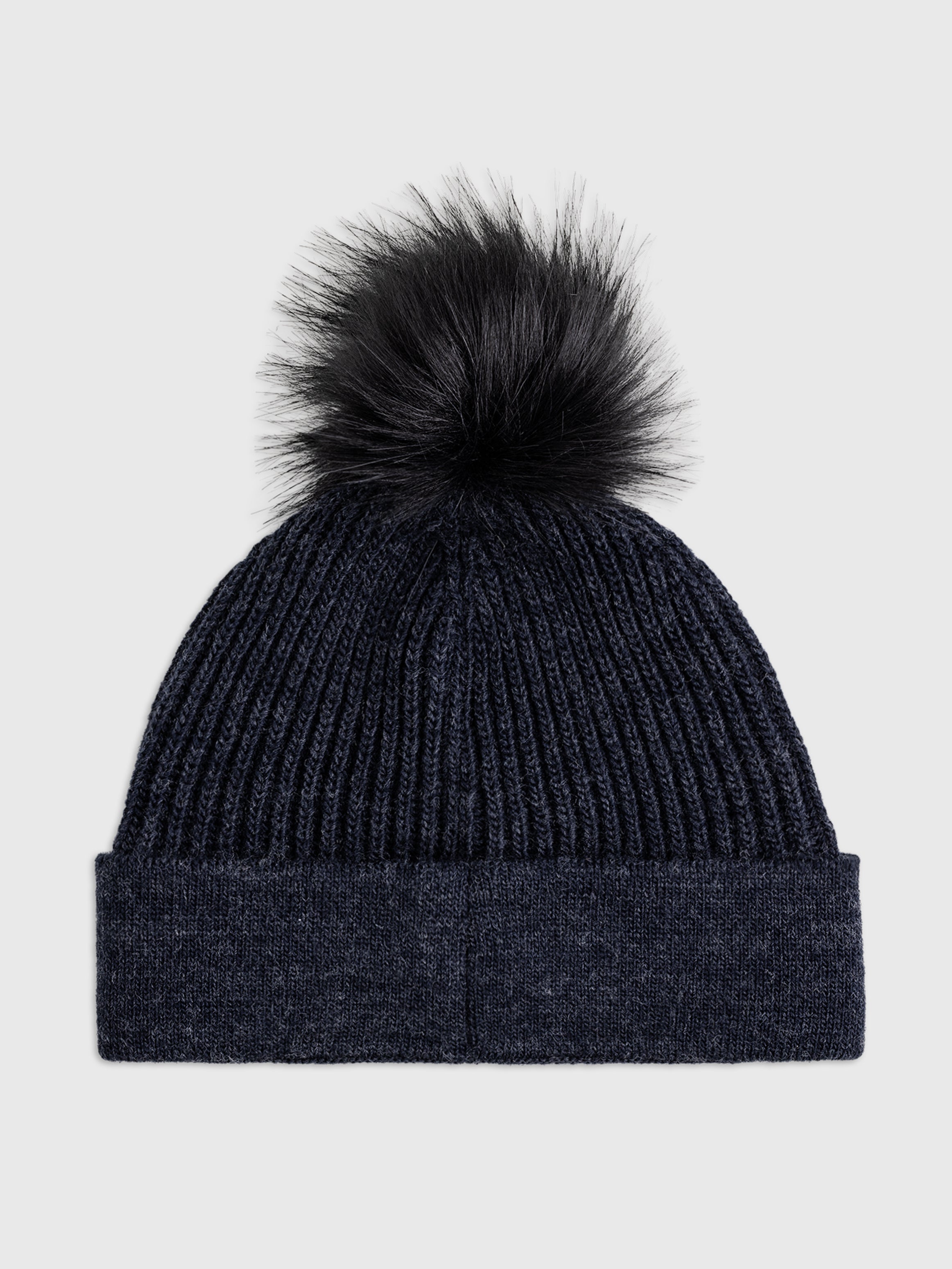 Ottawa Rib-Knit Pom Pom Beanie DESERT SKY