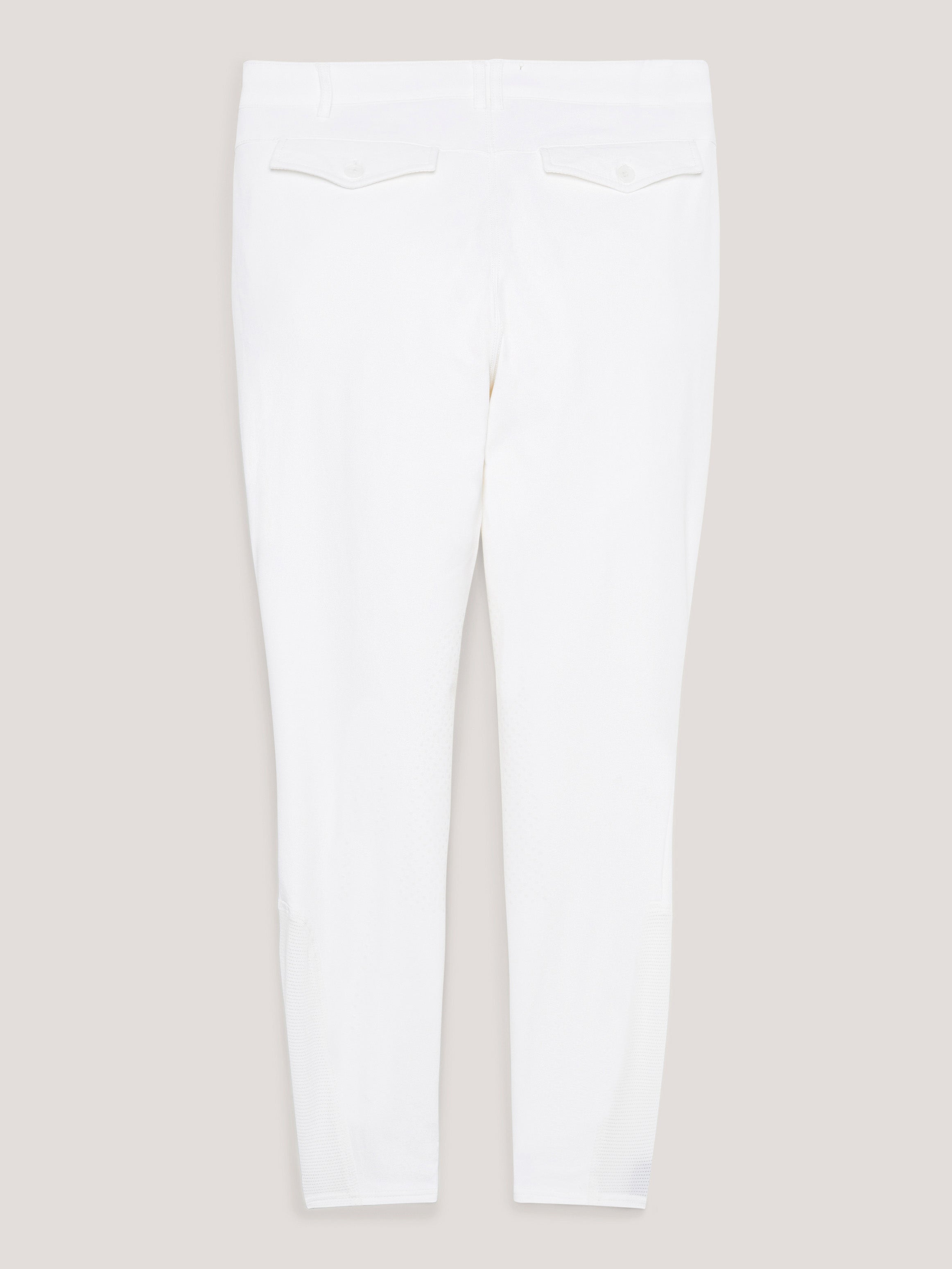 Pro Ganzjahres Kniebesatz Reithose THE OPTIC WHITE