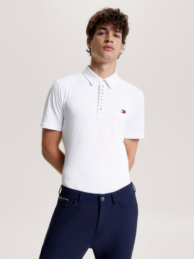 Harlem Short Sleeve Logo Polo Shirt TH OPTIC WHITE
