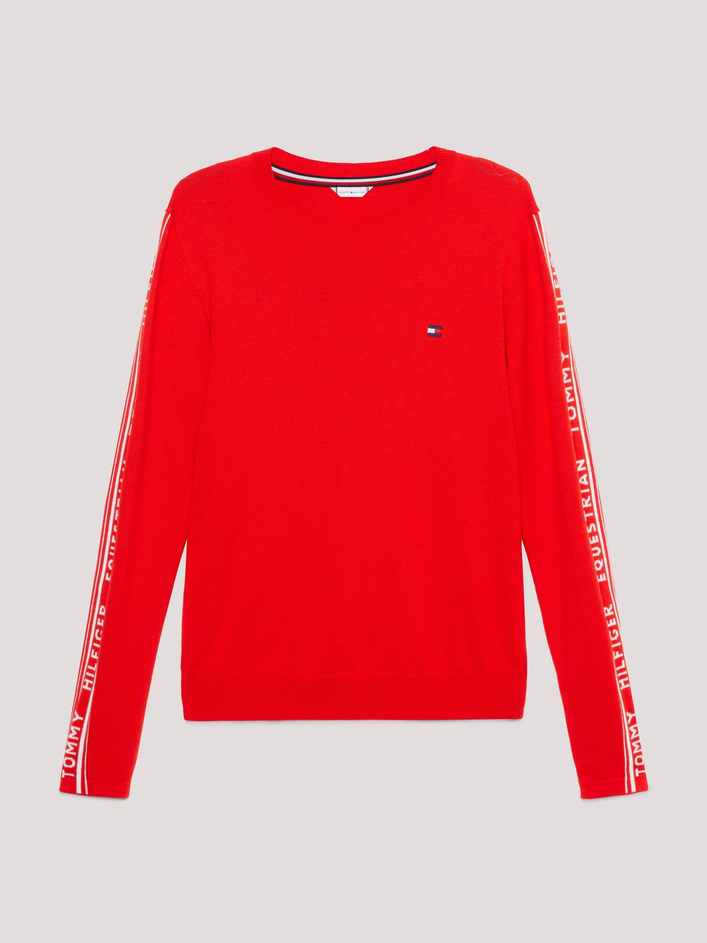 Seattle Jacquard Logo Sweater FIERCE RED