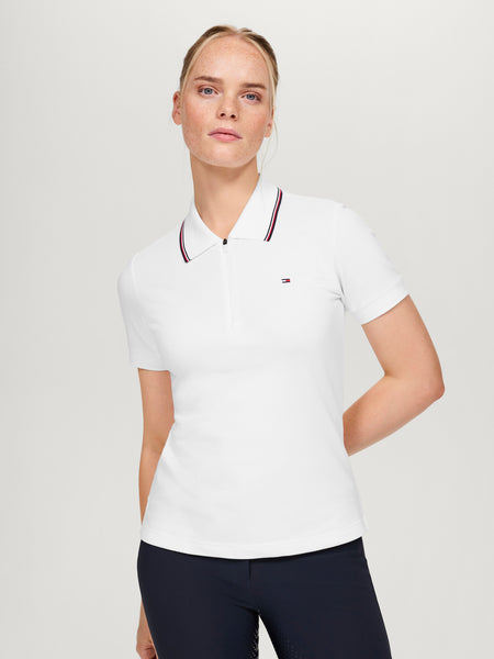 Camden Zip Polo Shirt OPTIC WHITE