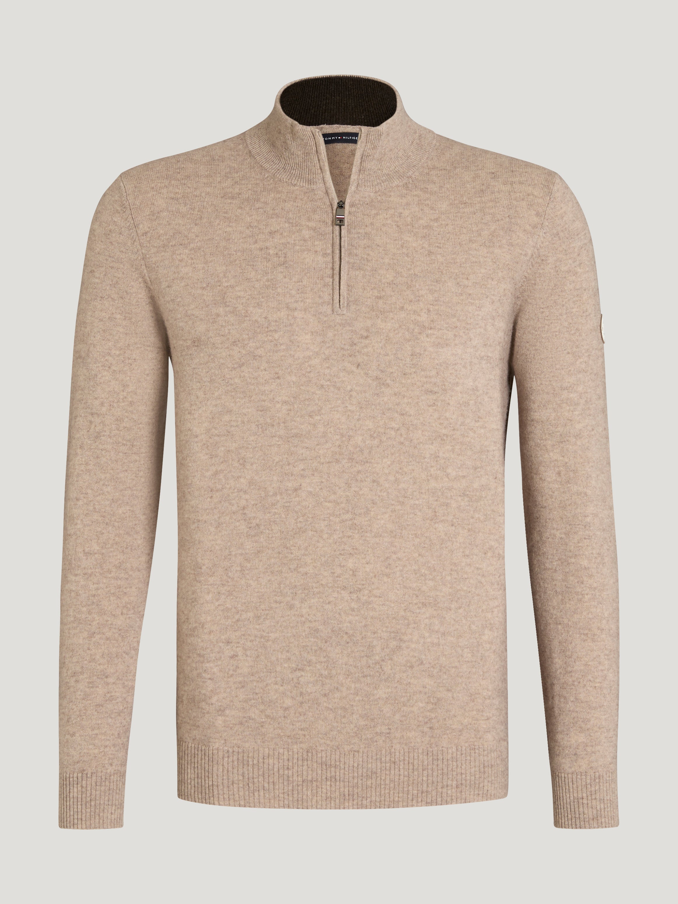 Oakfield 1/4 zip Sweater TAUPE