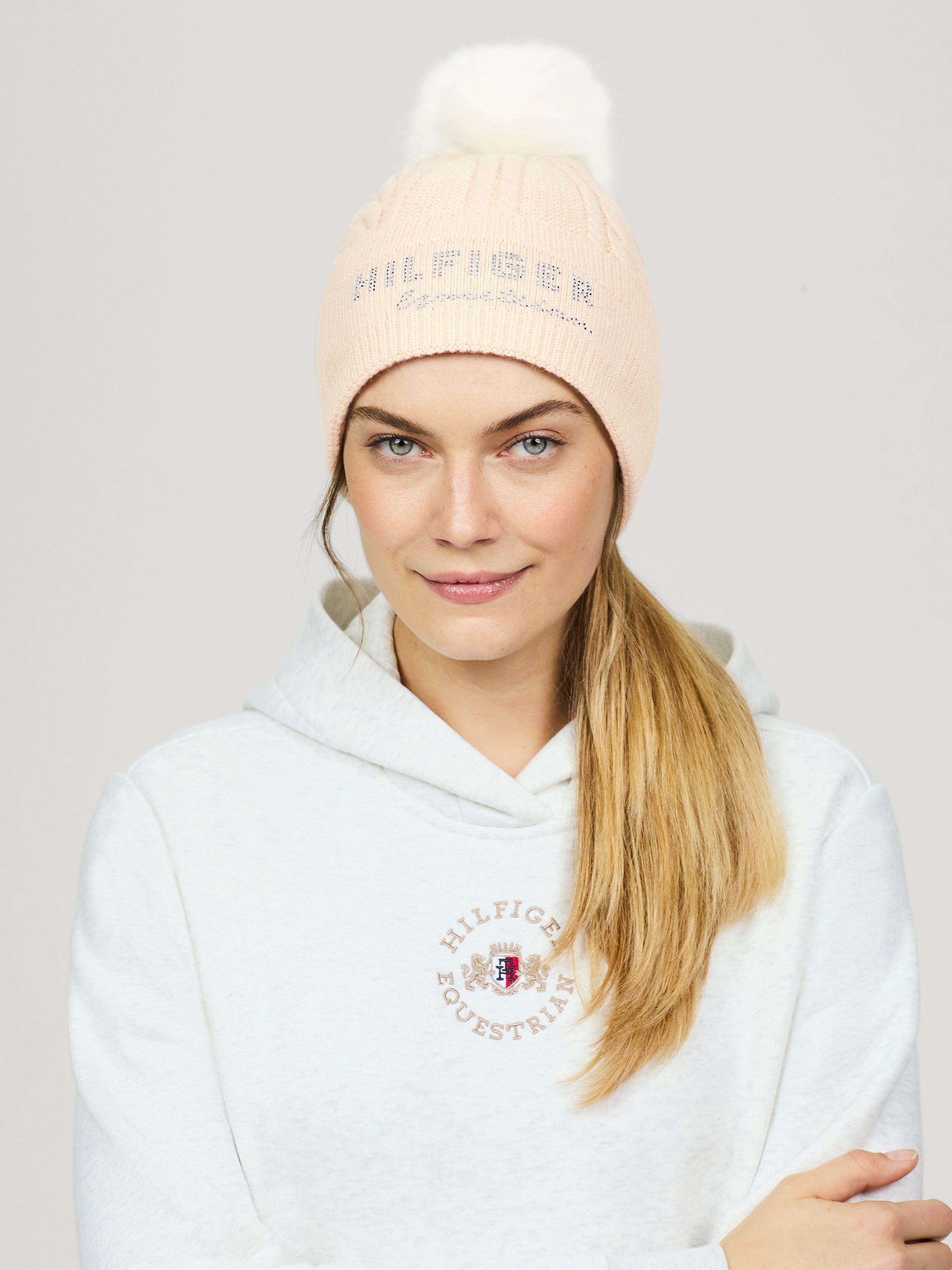 Perry Pompom Beanie TAUPE