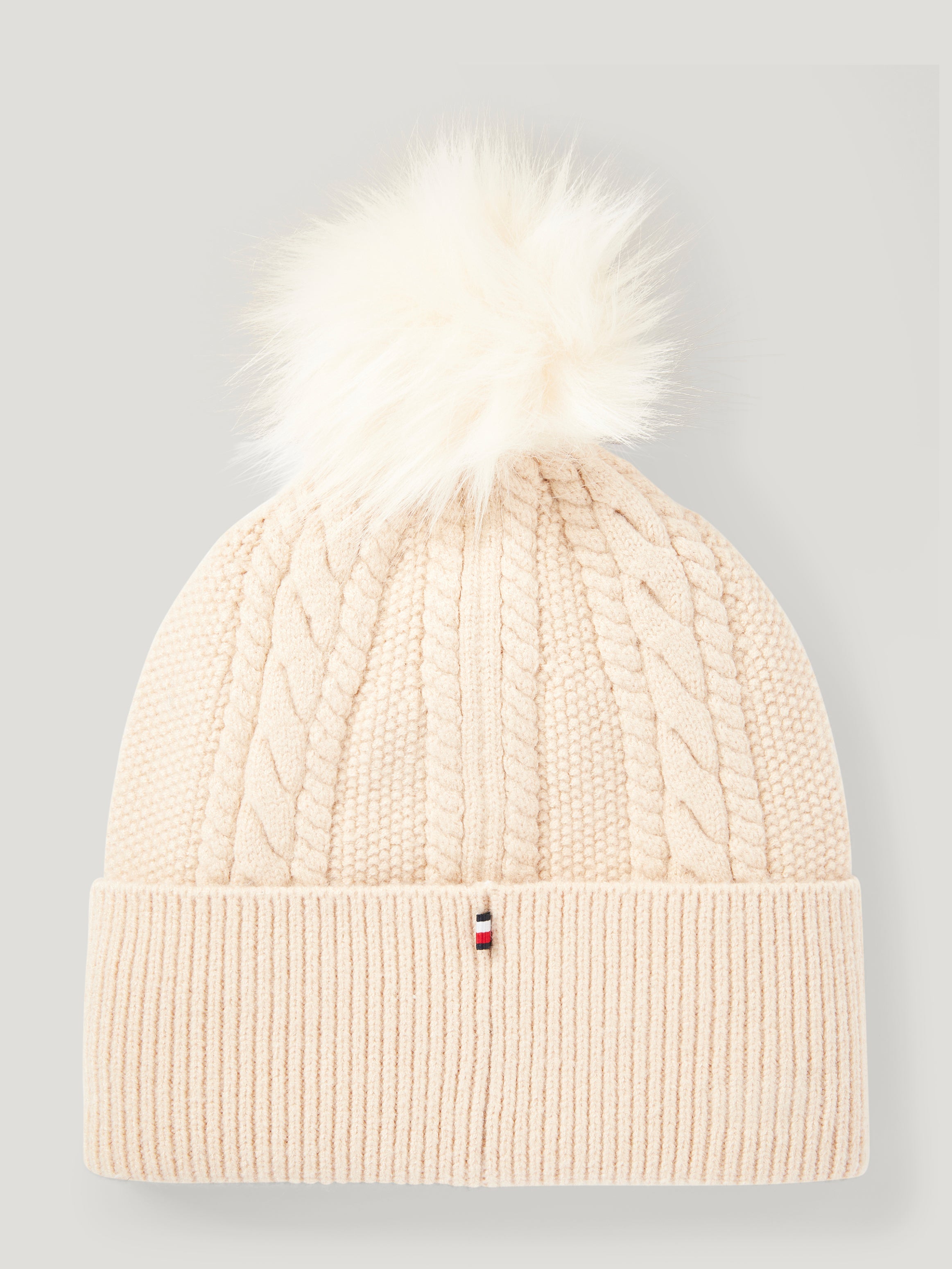 Perry Pompom Beanie TAUPE