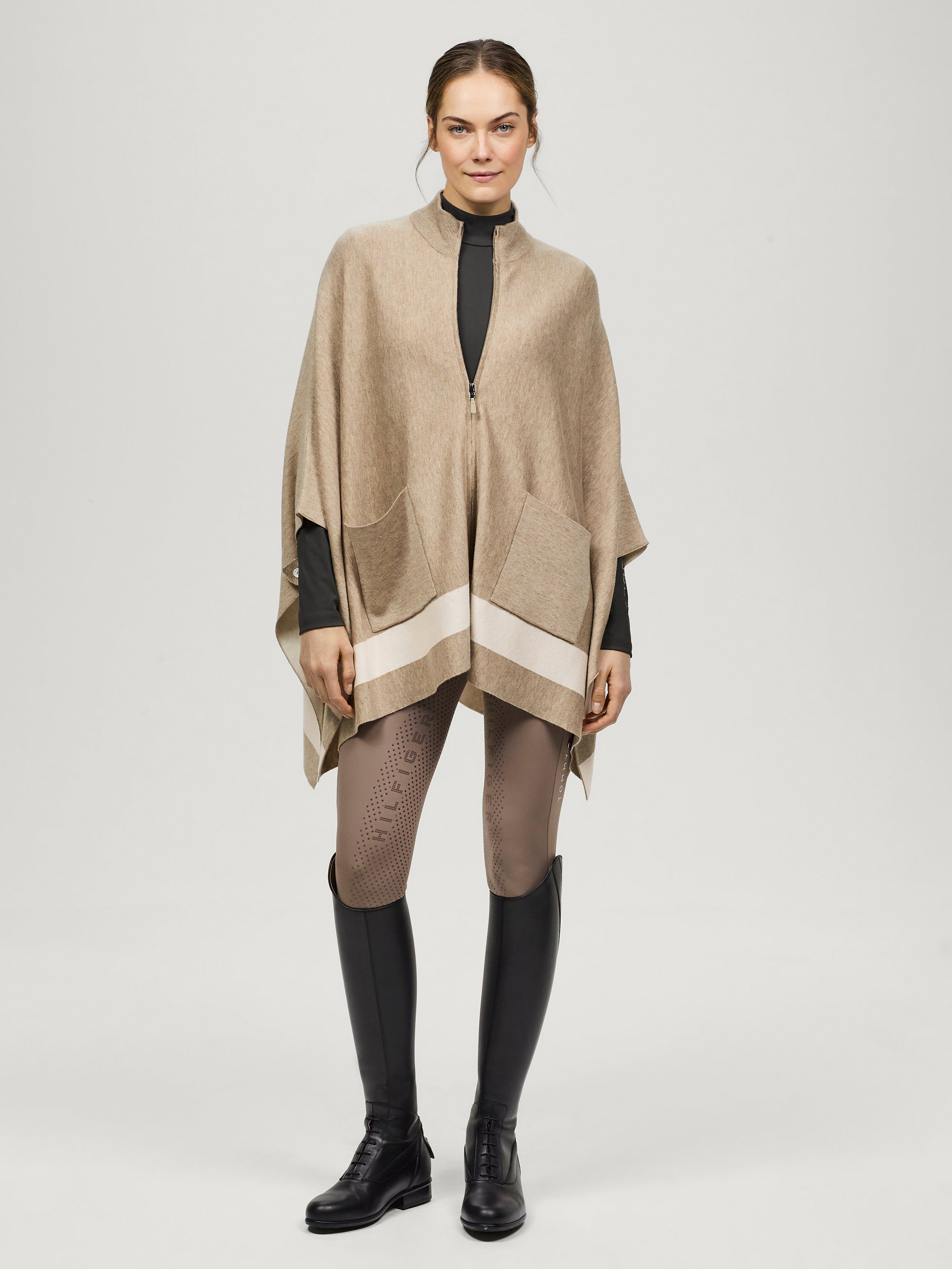 Greenwood Knit Cape TAUPE
