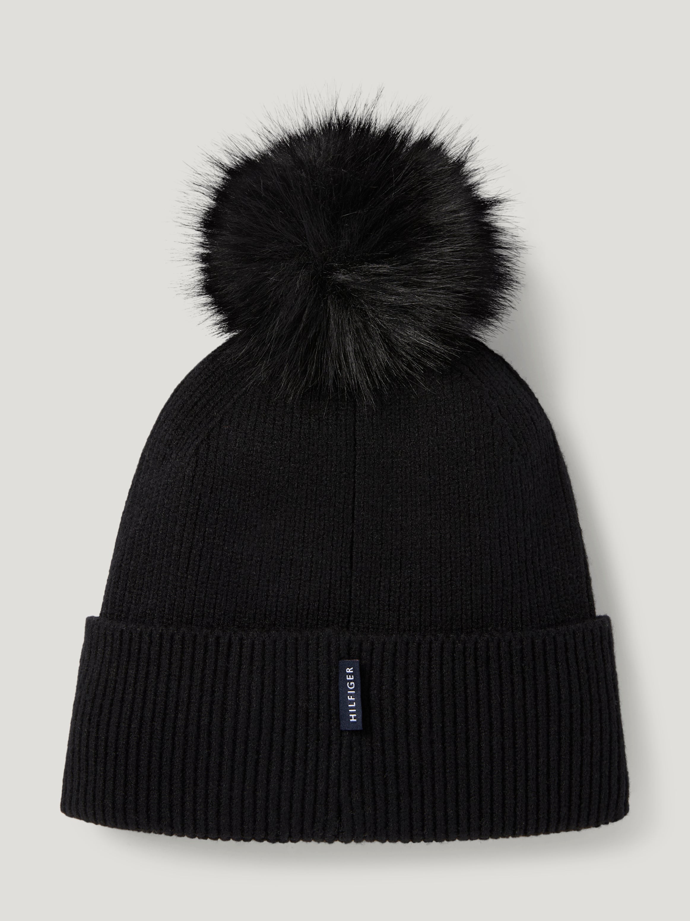 Daly Women Rhinestone Pom Pom Beanie BLACK