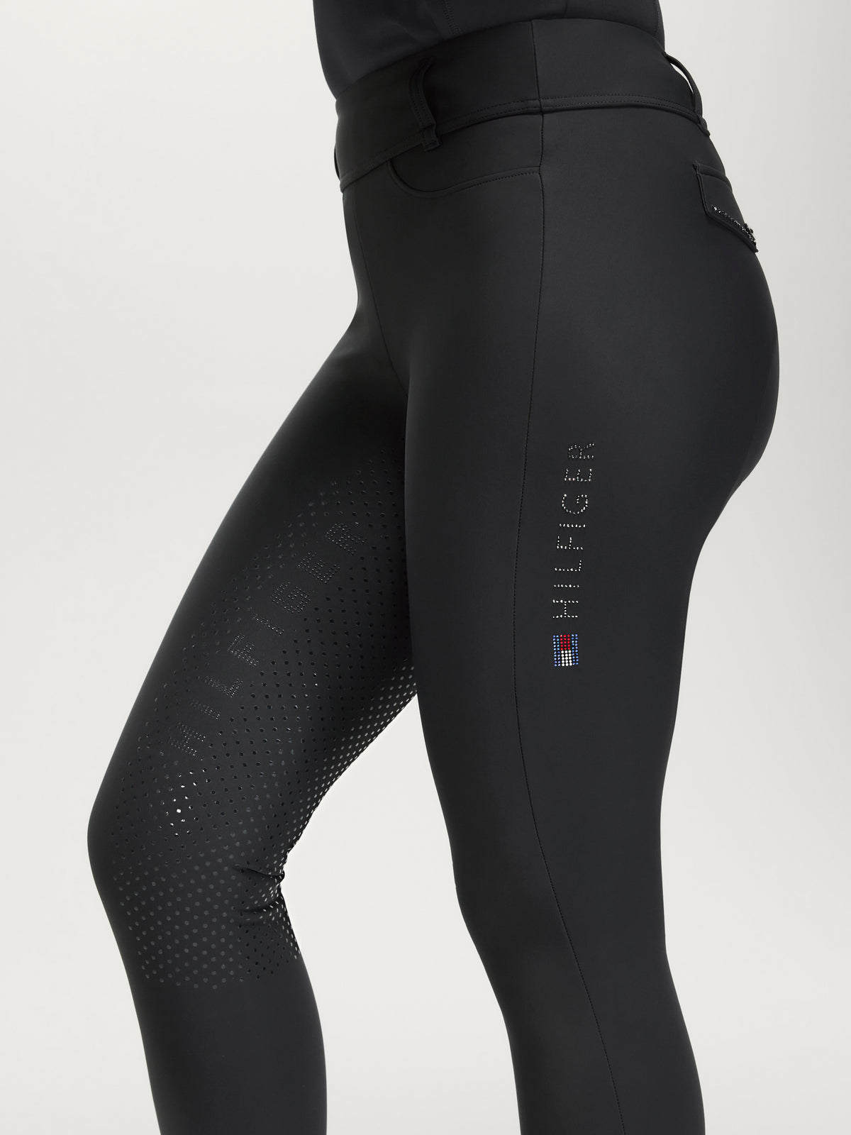 Highland Winter Rhinestone Hybrid Breeches BLACK