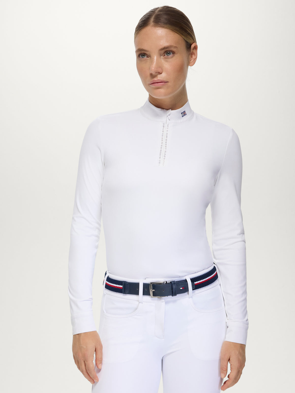 Monica Women Rhinestone Show Shirt TH OPTIC WHITE