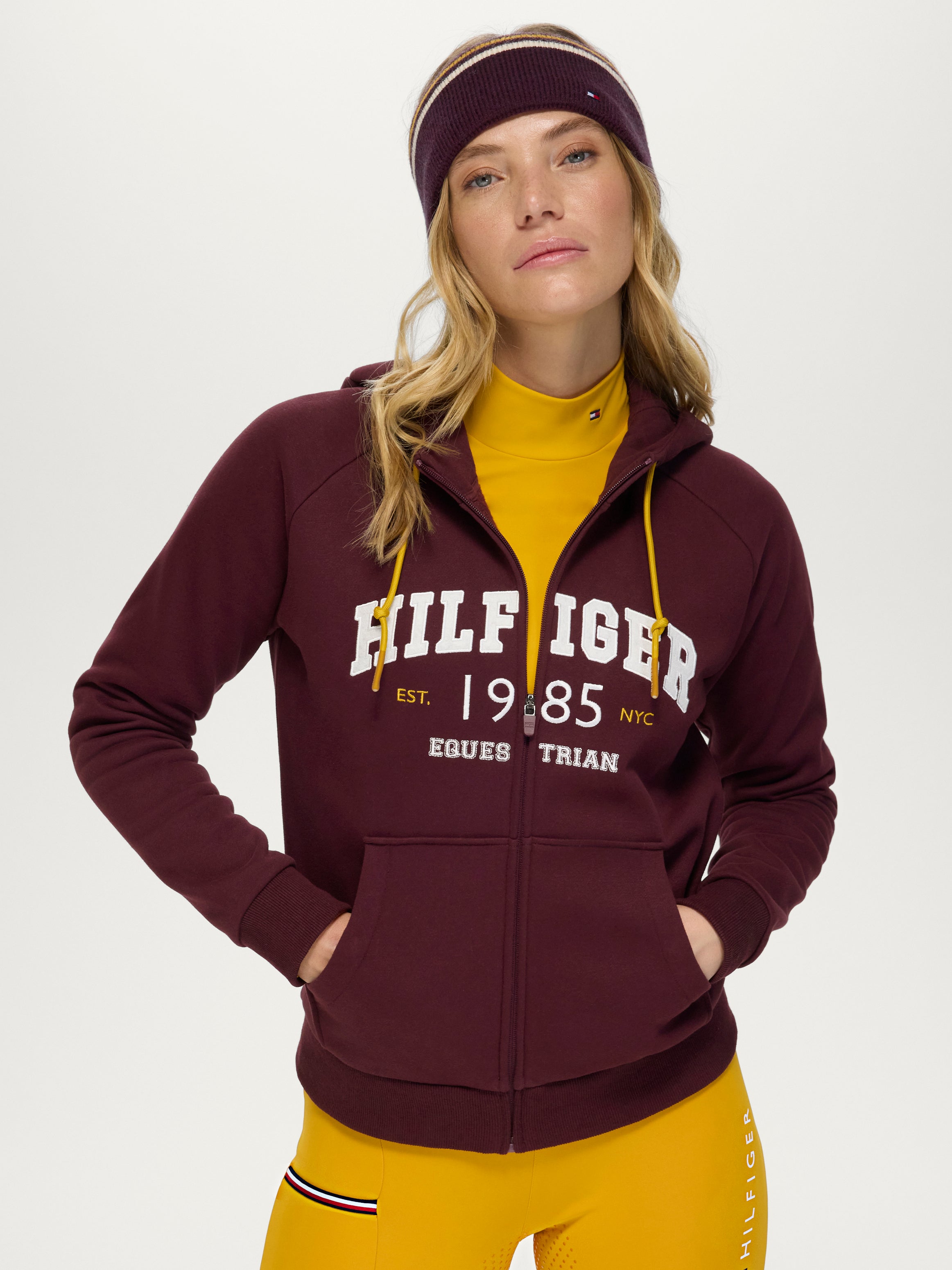 Mills Women Zipup Hoodie DEEP BURGUNDY