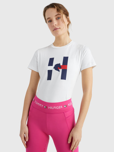 H Horse Print T-Shirt TH OPTIC WHITE