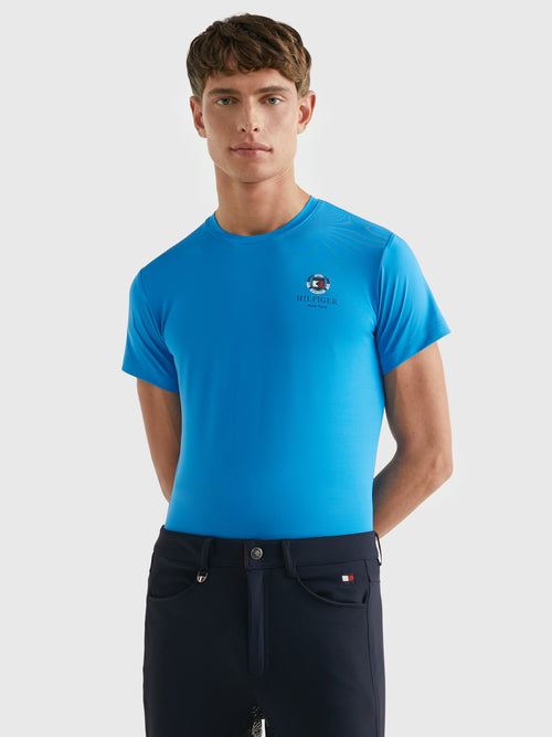 performance-crest-print-t-shirt-shocking-blue